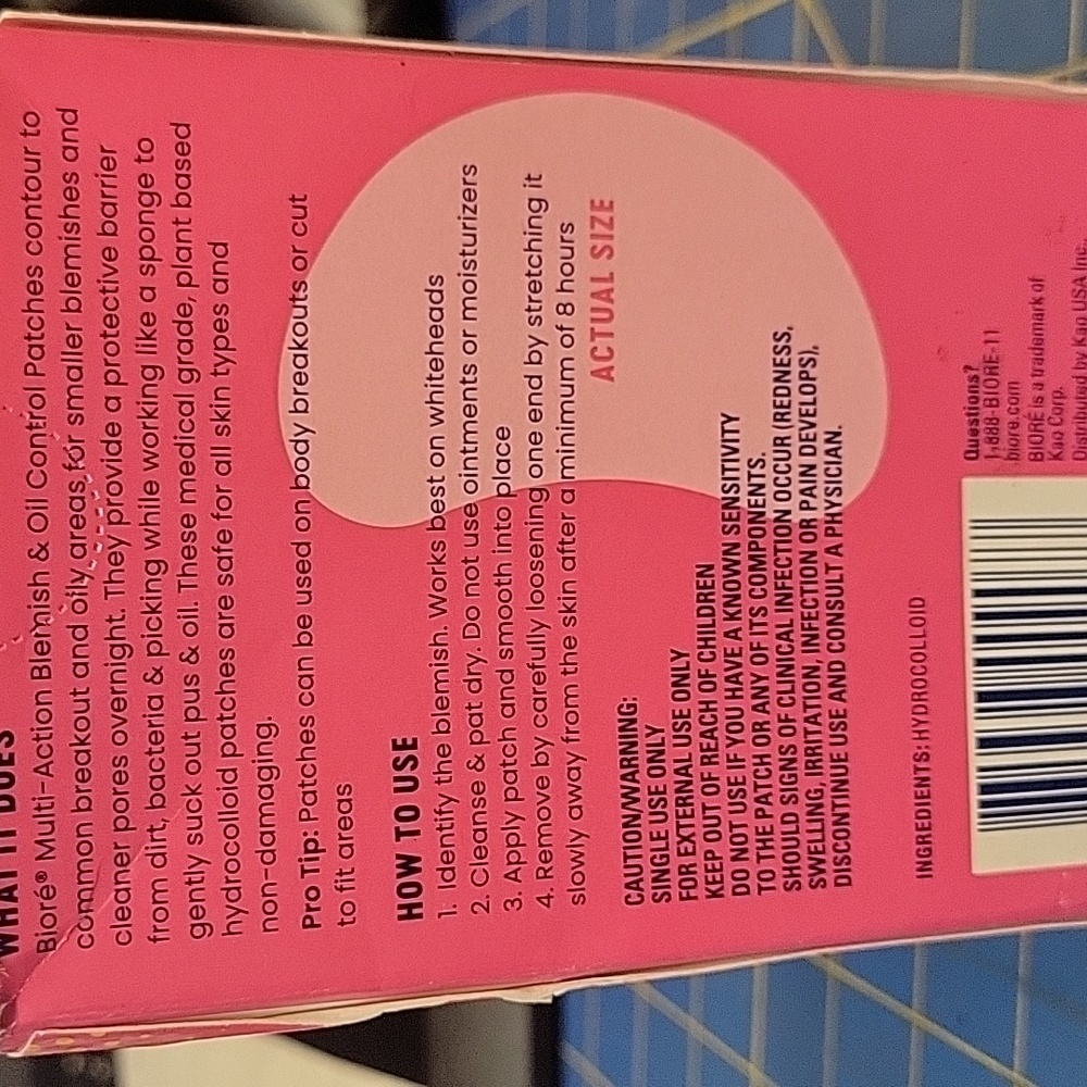 Biore Multi-Action Blemish 6 Patches New Sealed Box - Picture 2 of 2